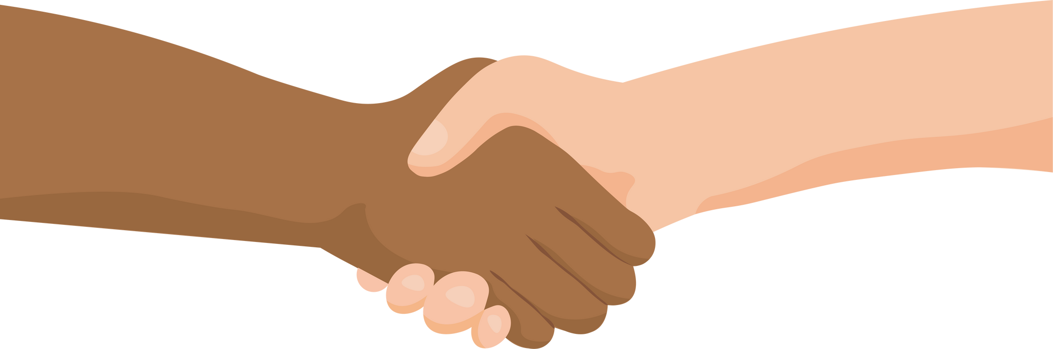 Black and White Hands Handshake Illustration